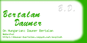 bertalan dauner business card